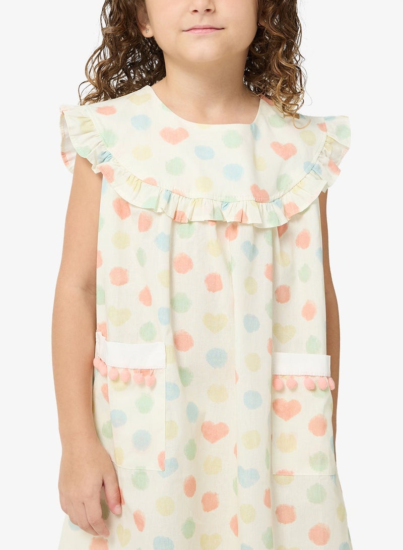 Pinata Ruffle Collar Printed Summer Dress - Image 2